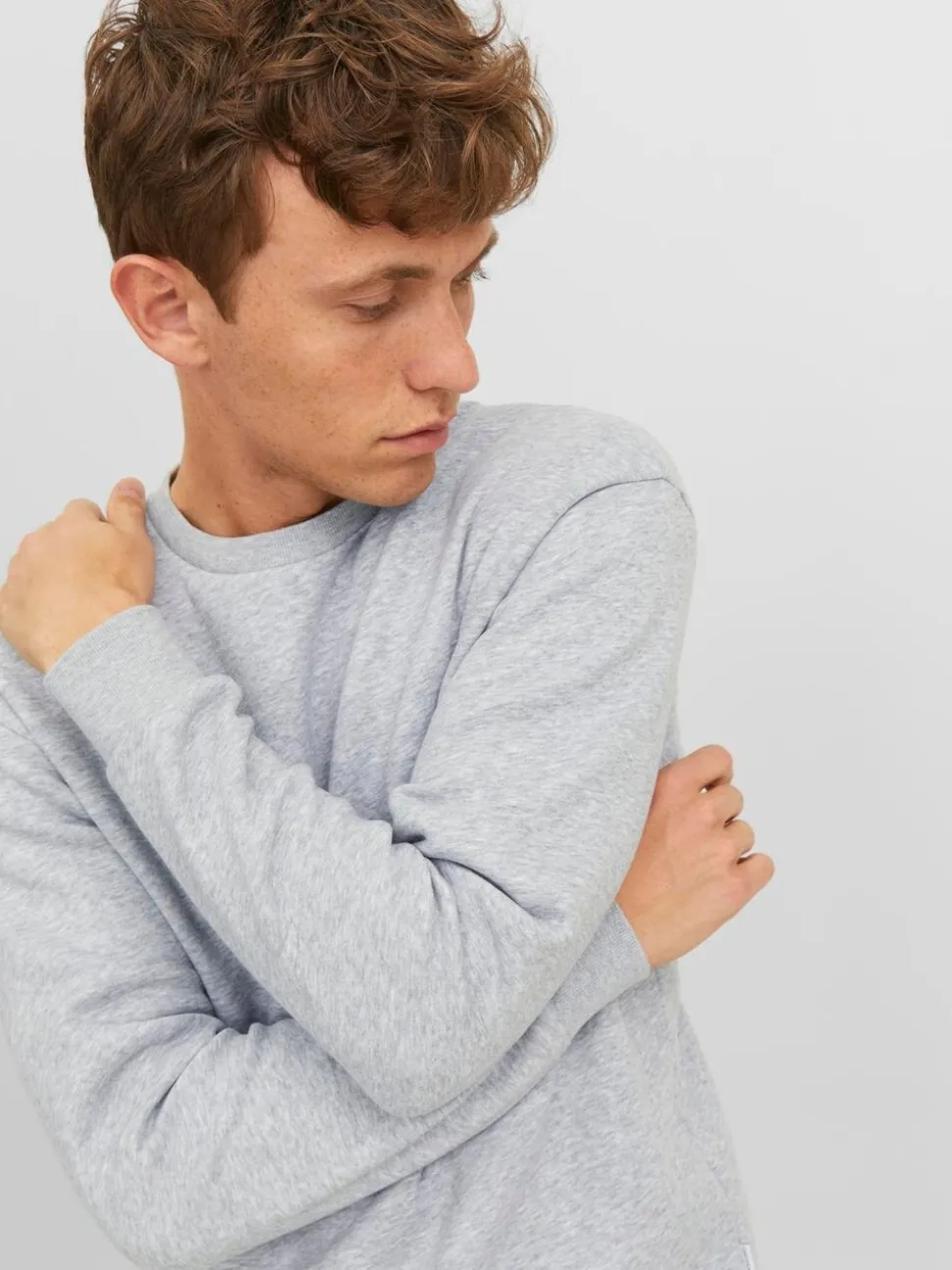 JACK & JONES Grey Crew Neck Sweatshirt