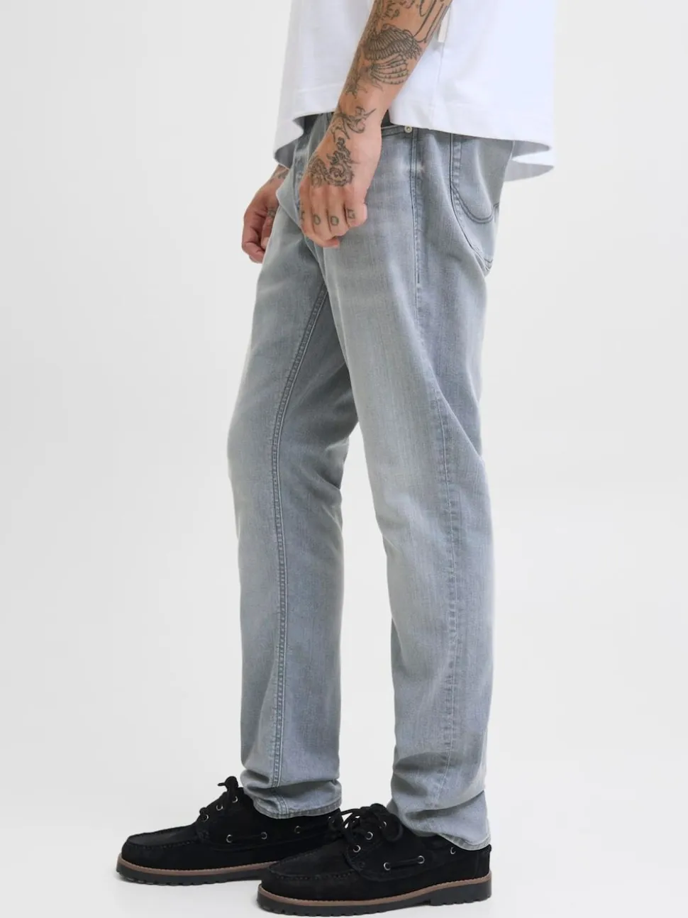 JACK & JONES Grey Glenn Slim Fit Jeans