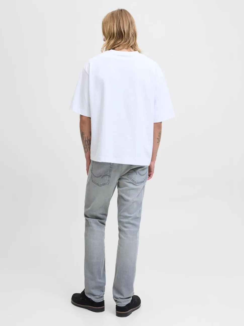 JACK & JONES Grey Glenn Slim Fit Jeans