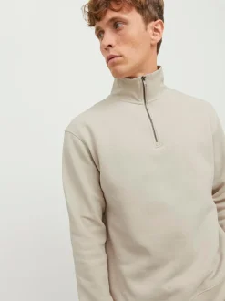 JACK & JONES Grey Half Zip Sweatshirt