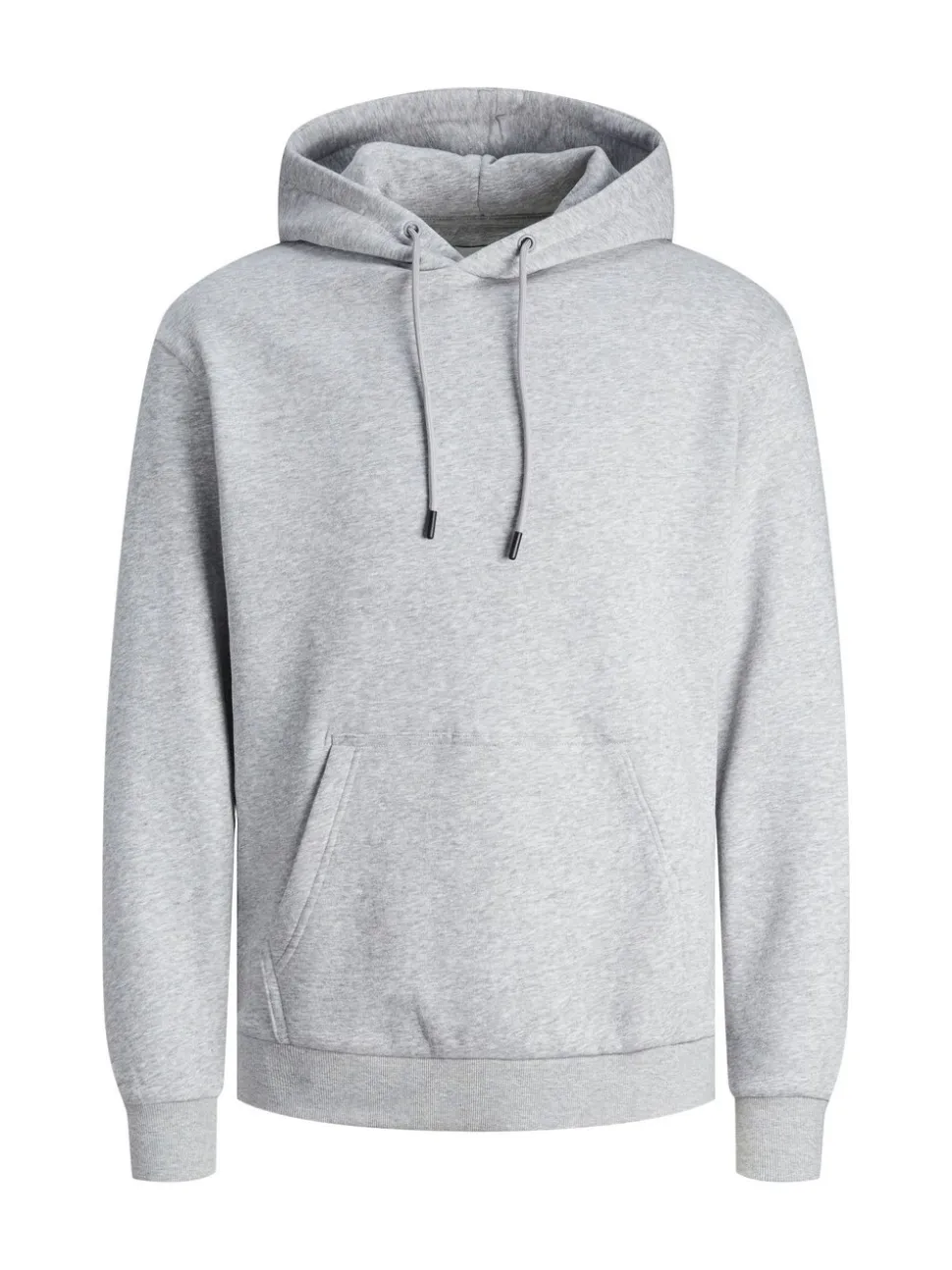 JACK & JONES Grey Relaxed Fit Plain Hoodie