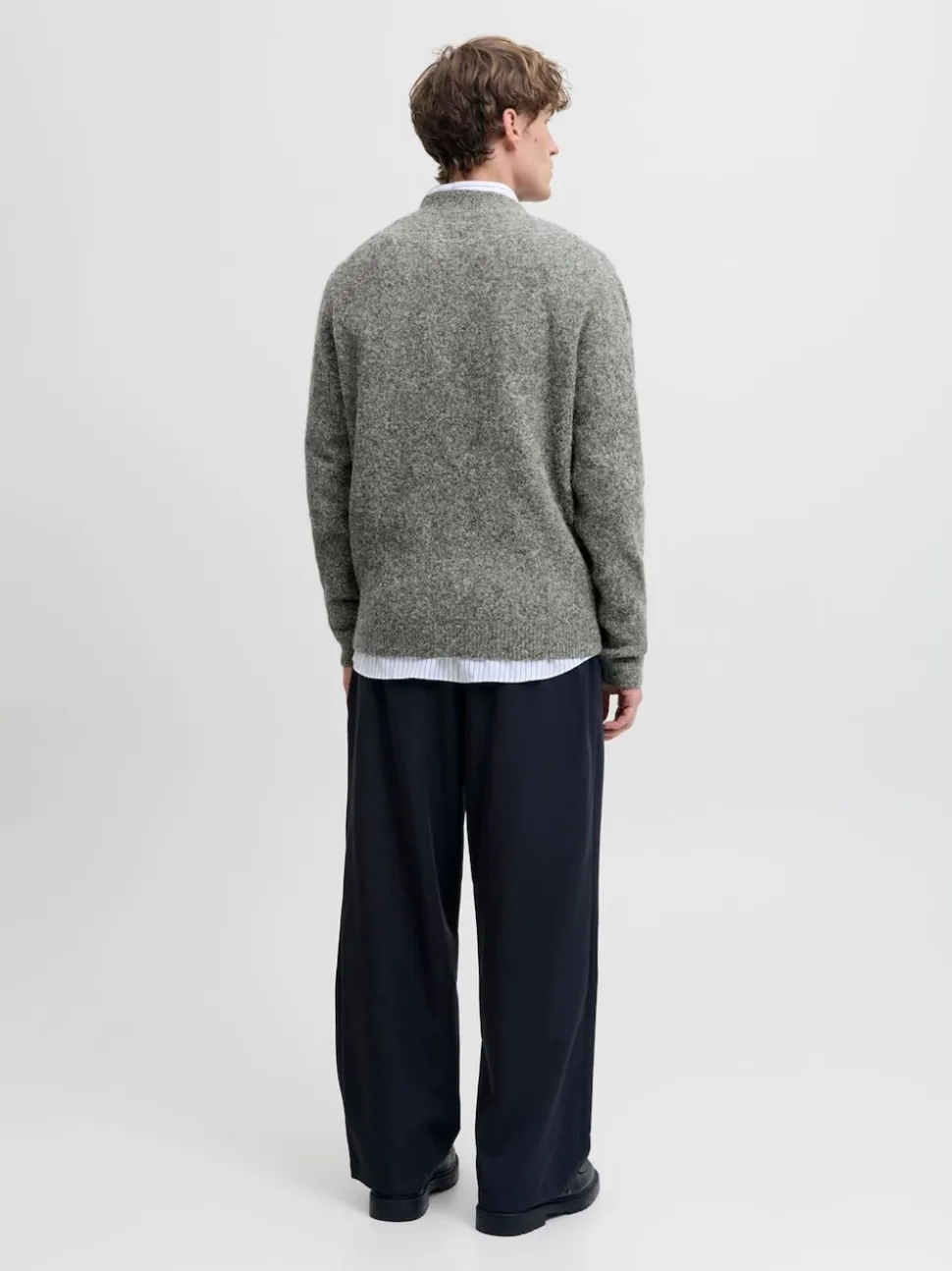 JACK & JONES Grey Soft Knit Cardigan