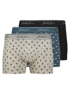 JACK & JONES Grey Trunk Boxers 3 Pack
