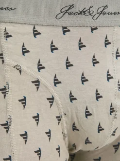 JACK & JONES Grey Trunk Boxers 3 Pack