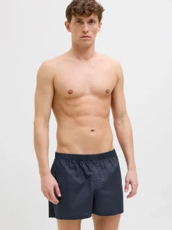 JACK & JONES Light Blue 100% Cotton Boxers 3 Pack