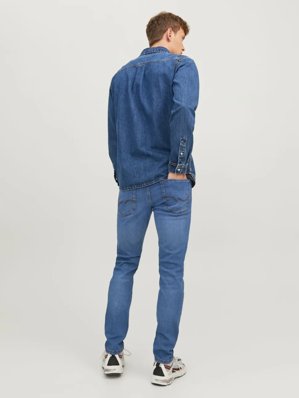 JACK & JONES Light Blue Glenn Slim Fit Jeans