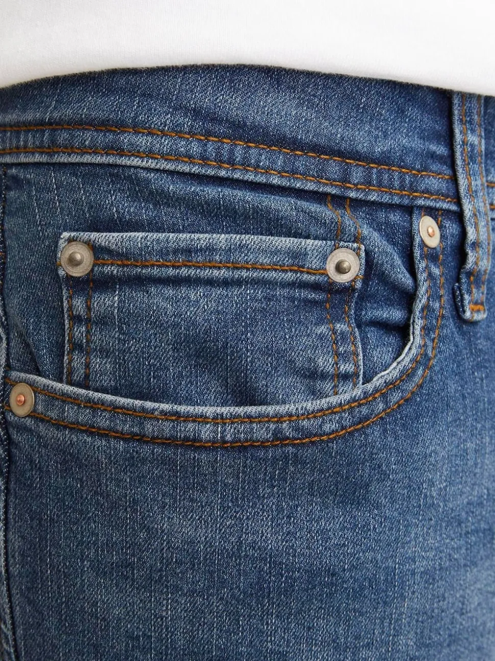 JACK & JONES Light Blue Mike Original Tapered Fit Jeans
