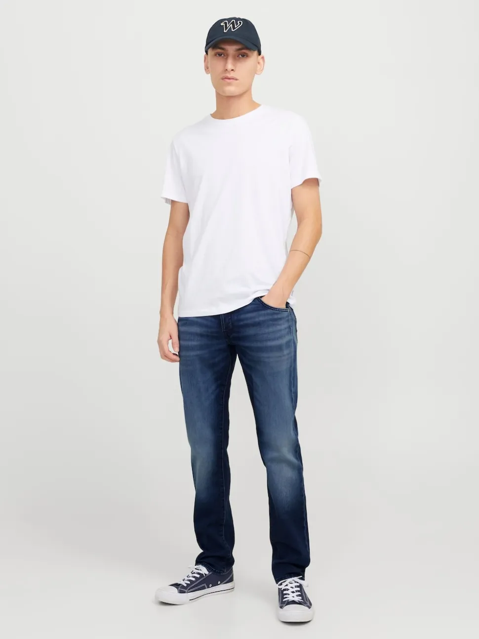 JACK & JONES Light Blue Mike Tapered Fit Jeans