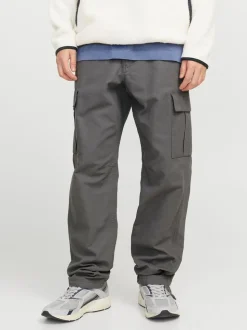 JACK & JONES Light Grey Loose Fit Cargo Trousers