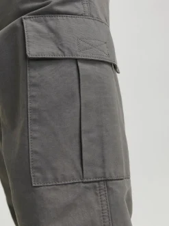 JACK & JONES Light Grey Loose Fit Cargo Trousers