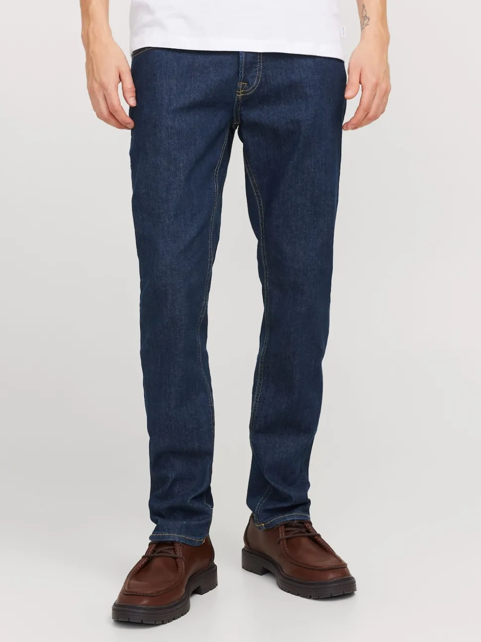 JACK & JONES Mid Blue Glenn Slim Fit Jeans