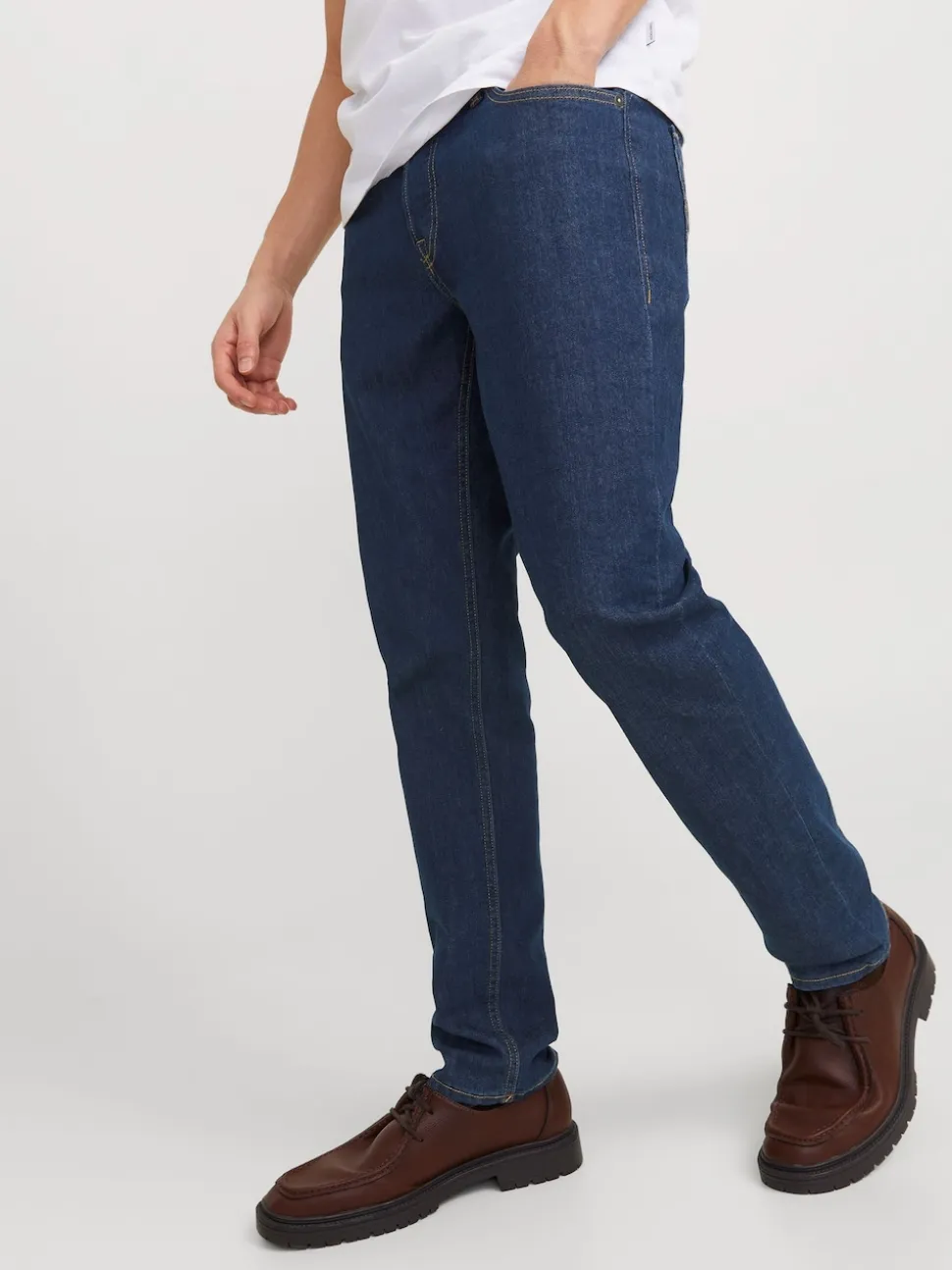 JACK & JONES Mid Blue Glenn Slim Fit Jeans