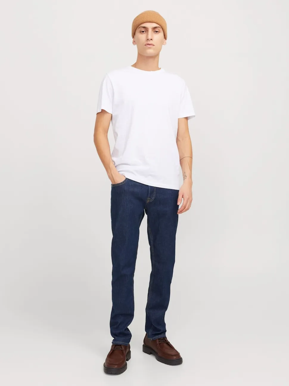 JACK & JONES Mid Blue Glenn Slim Fit Jeans