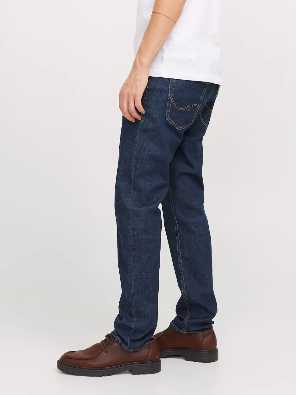 JACK & JONES Mid Blue Glenn Slim Fit Jeans