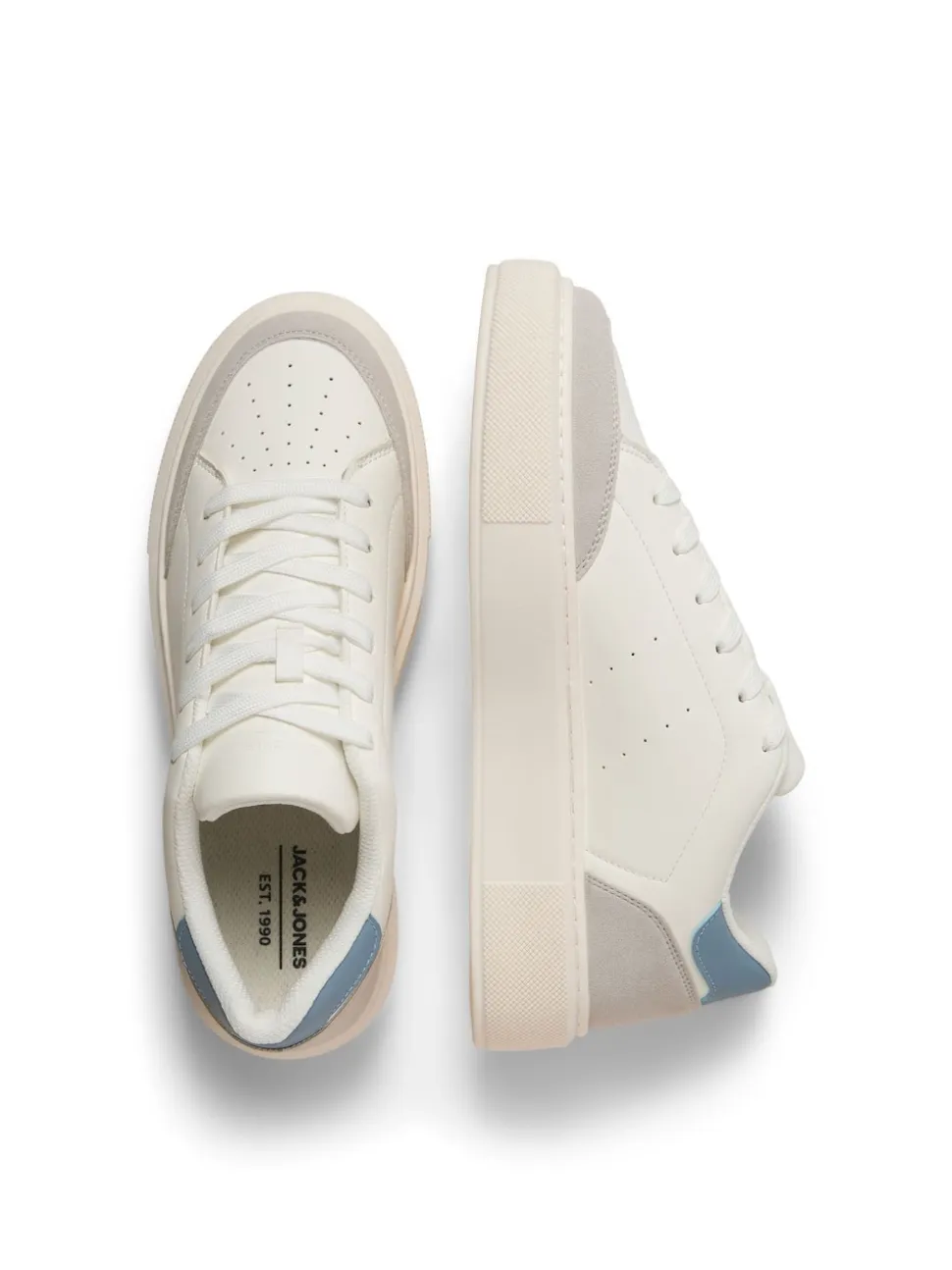 JACK & JONES Off White Chunky Sole PU Trainers