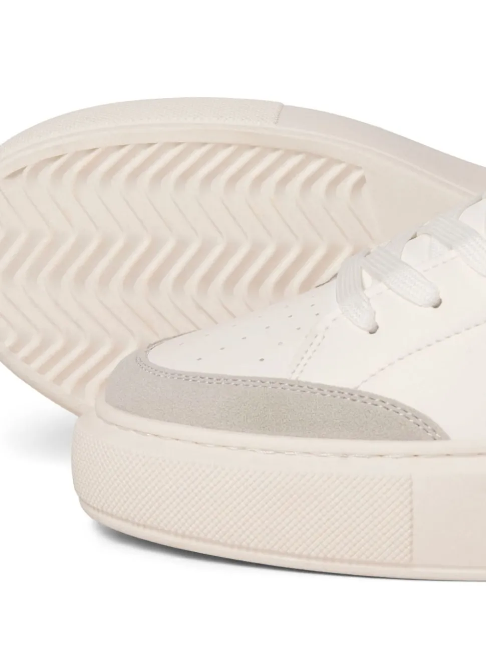 JACK & JONES Off White Chunky Sole PU Trainers