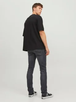 JACK & JONES Washed Black Glenn Slim Fit Jeans