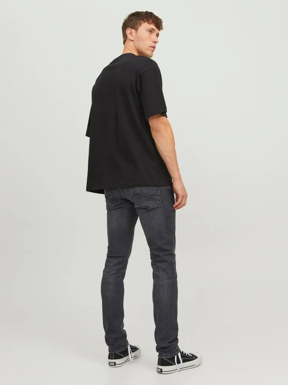 JACK & JONES Washed Black Glenn Slim Fit Jeans