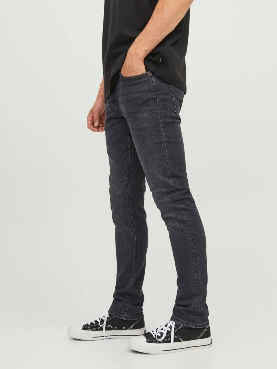 JACK & JONES Washed Black Glenn Slim Fit Jeans