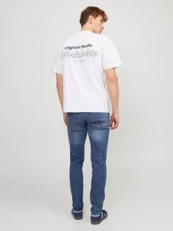 JACK & JONES Washed Blue Slim Fit Glenn Jeans
