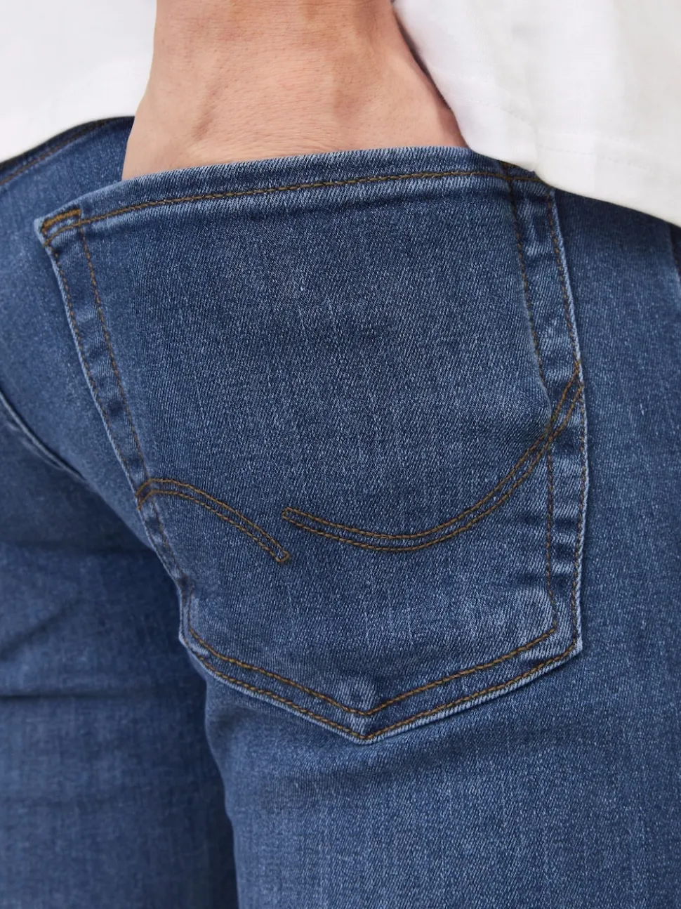 JACK & JONES Washed Blue Slim Fit Glenn Jeans