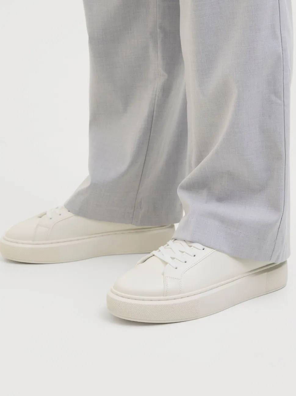 JACK & JONES White Chunky Sole PU Trainers