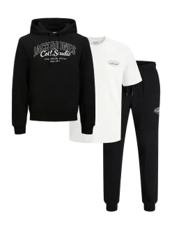 JACK & JONES White Jack & Jones T-Shirt, Sweatshirt and Pant Set