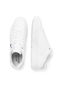 JACK & JONES White Leather Smart Trainers