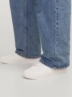 JACK & JONES White White Lace Up Trainers