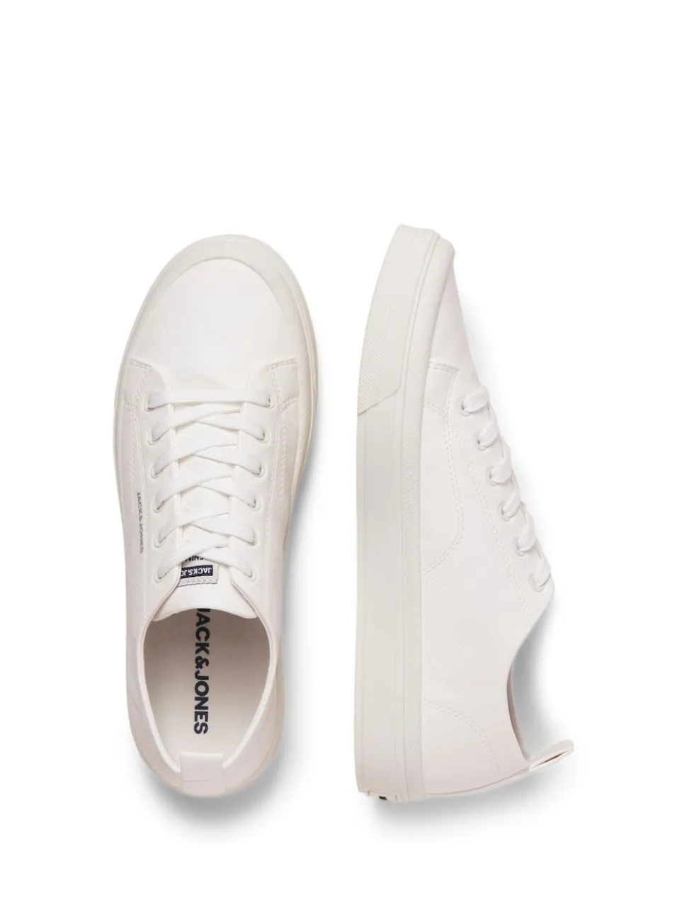 JACK & JONES White White Lace Up Trainers