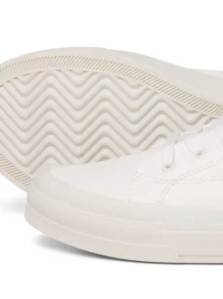 JACK & JONES White White Lace Up Trainers