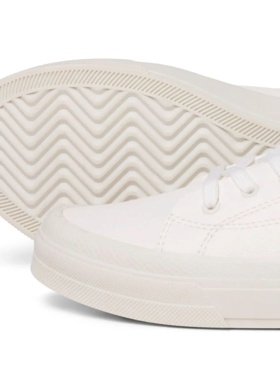 JACK & JONES White White Lace Up Trainers