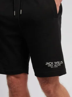 Jack Wills Black Loopback Shorts