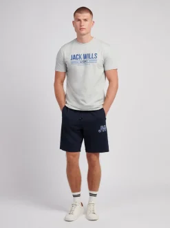 Jack Wills Blue Sport Club Loopback Shorts