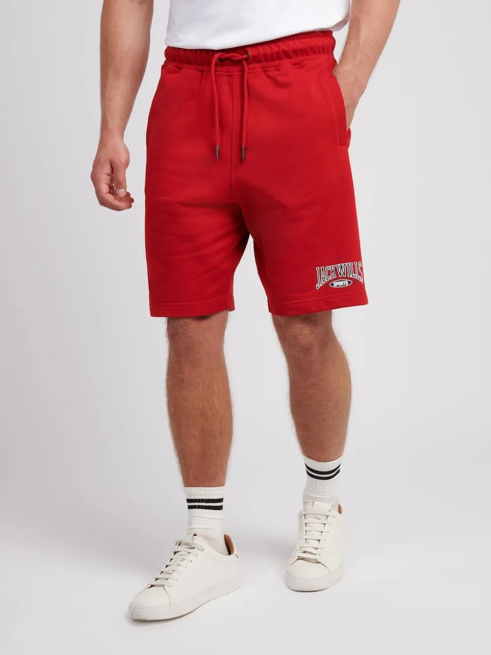 Jack Wills Red Sports Team Loopback Shorts