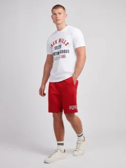 Jack Wills Red Sports Team Loopback Shorts