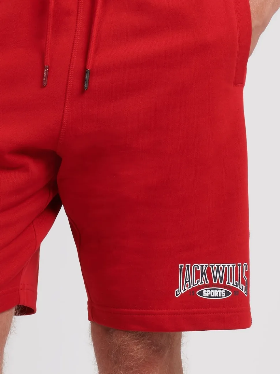 Jack Wills Red Sports Team Loopback Shorts