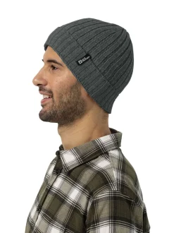 Jack Wolfskin Green Rib Knit Beanie Hat