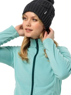 Jack Wolfskin Pom Knitted Black Beanie