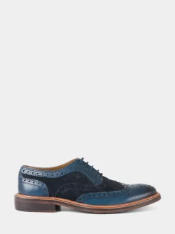 Joe Browns Blue Double Stitched Leather Brogues