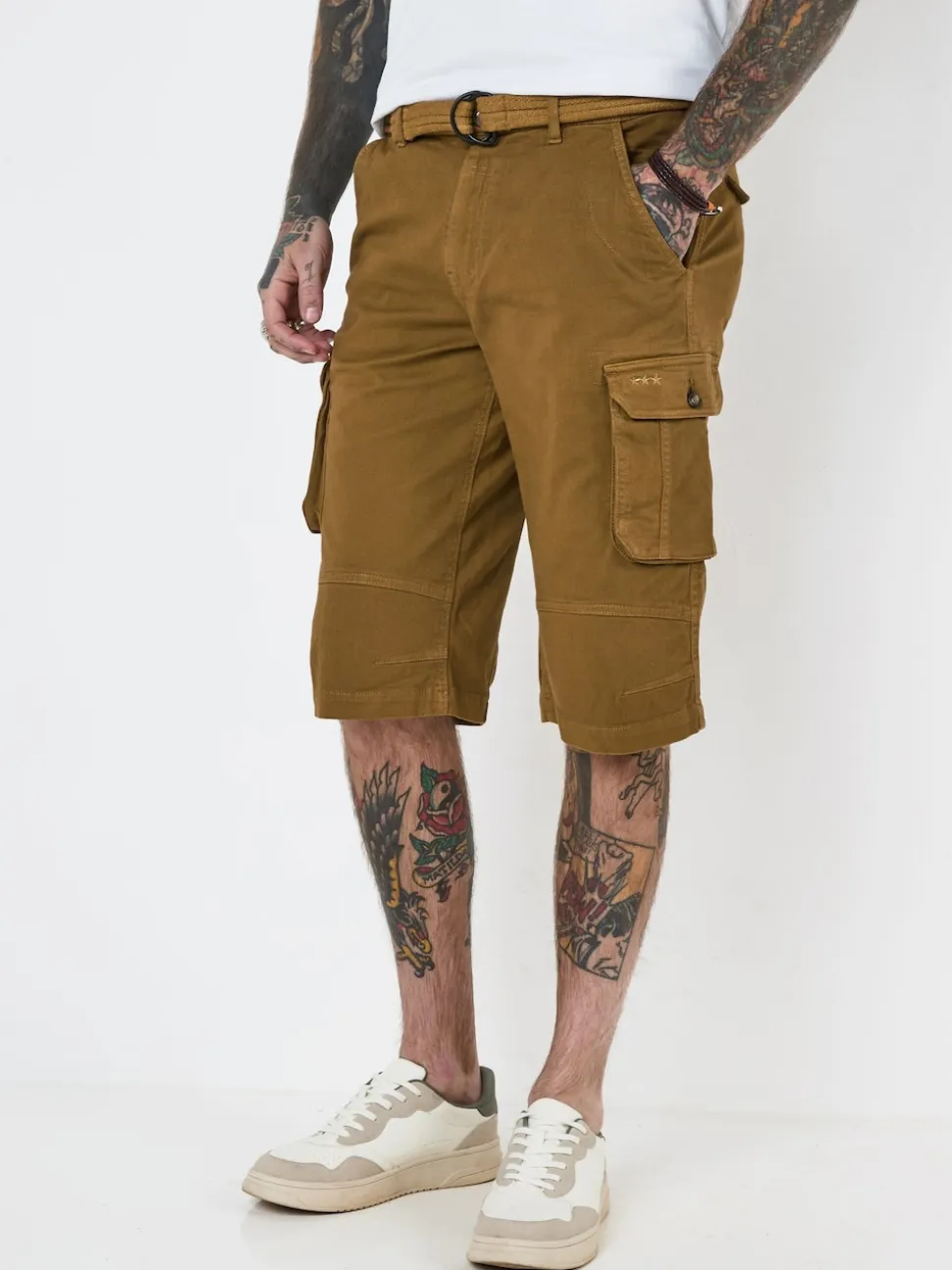 Joe Browns Brown Multi Pocket Cargo Shorts