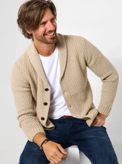 Joe Browns Cream Cosy Shawl Neck Winter Knit Cardigan