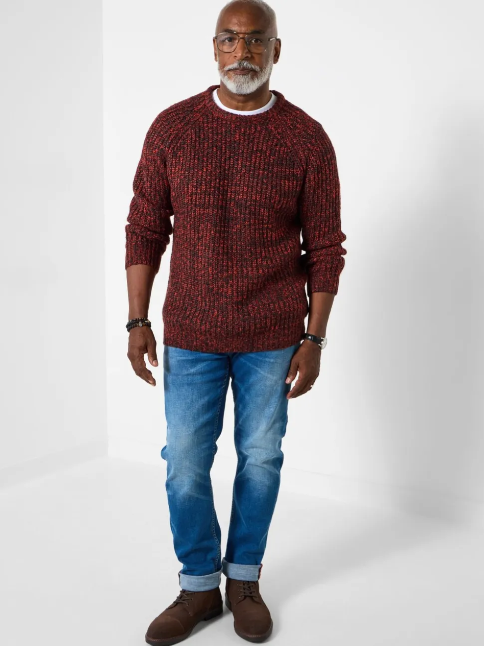 Joe Browns Orange Chunky Rib Knit Jumper