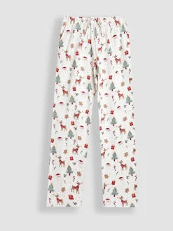 JoJo Maman Bébé Cream Men's Christmas Pyjama Set