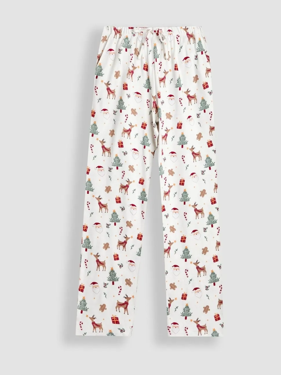 JoJo Maman Bébé Cream Men's Christmas Pyjama Set