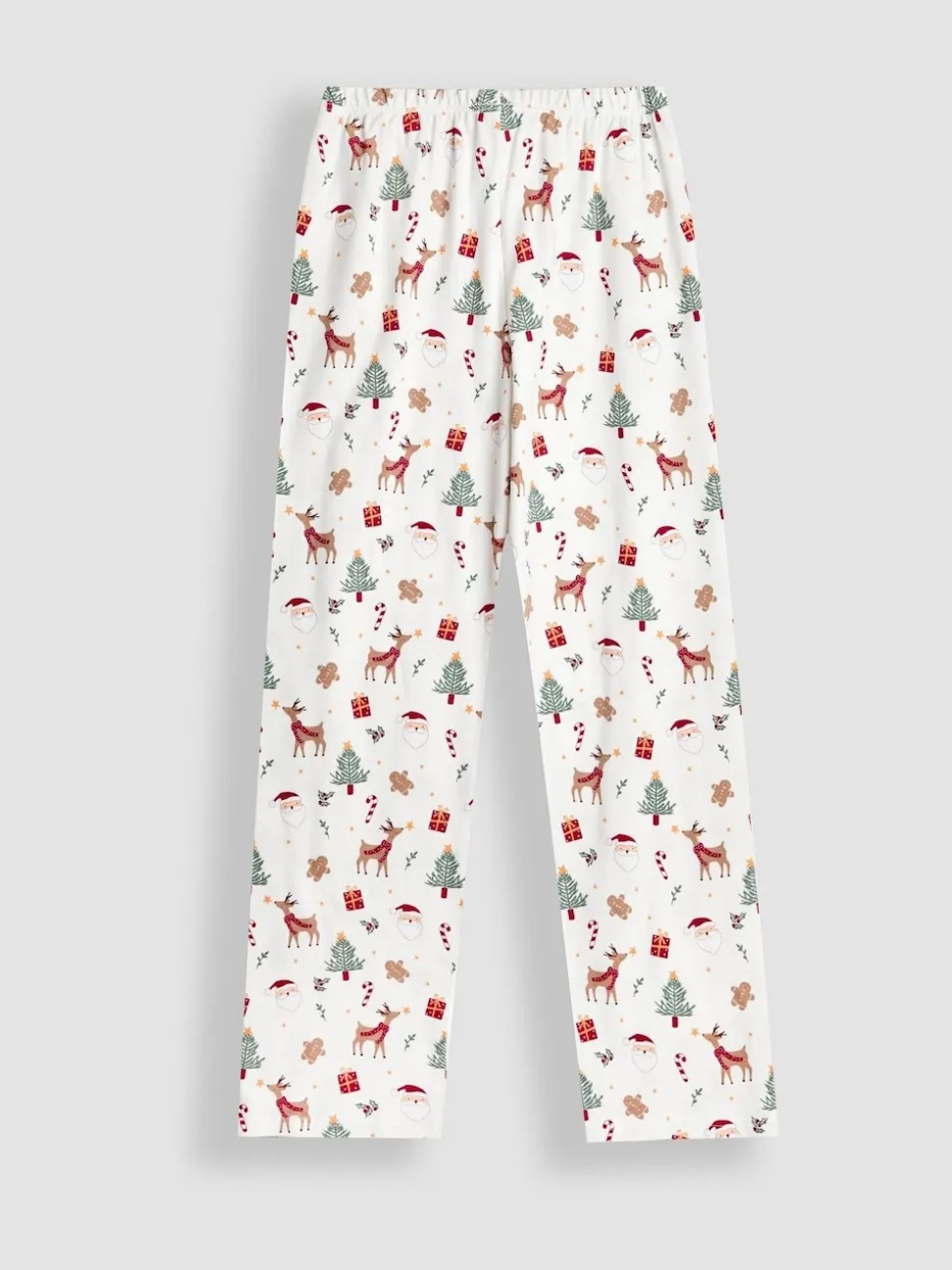 JoJo Maman Bébé Cream Men's Christmas Pyjama Set