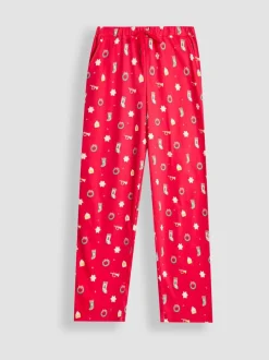 JoJo Maman Bébé Red Men's Christmas Jersey Pyjama Set
