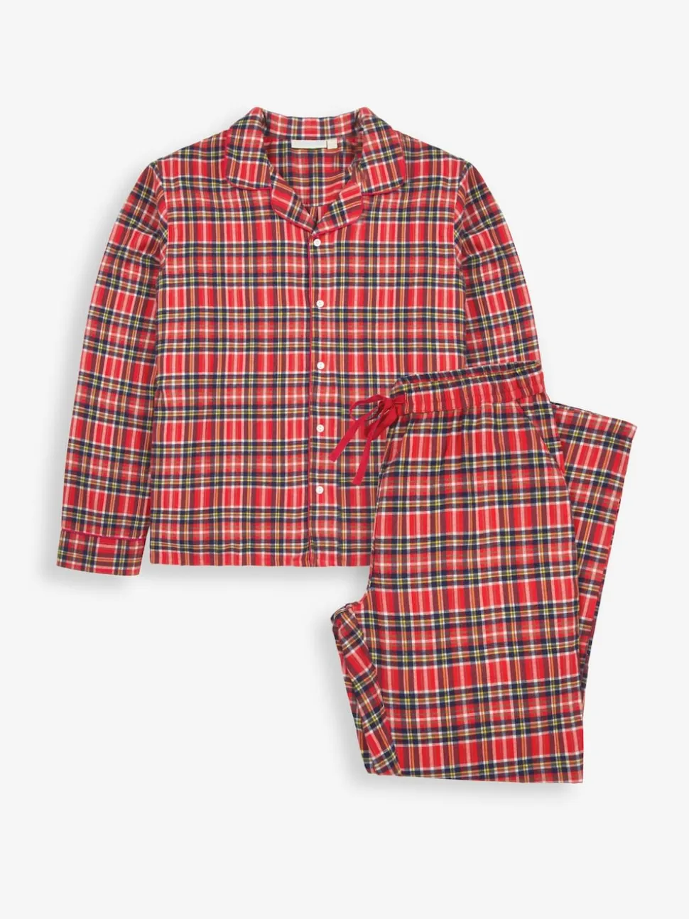 JoJo Maman Bébé Red Men's Tartan Pyjama Set