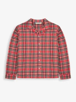 JoJo Maman Bébé Red Men's Tartan Pyjama Set