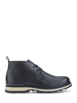 Jones Bootmaker Black Darrel Grippy Leather Ankle Boots
